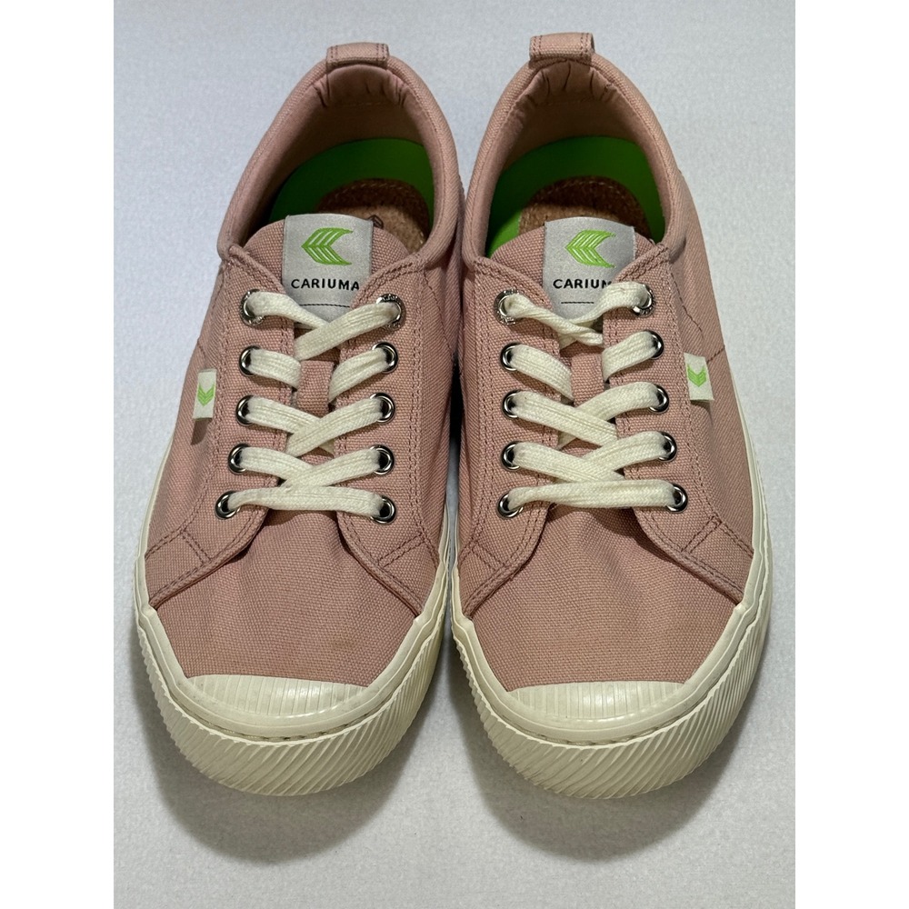 Cariuma Pink Canvas Rose‎ OCA Low Top Lace Up Cap Toe Vegan Sneakers Womens 9